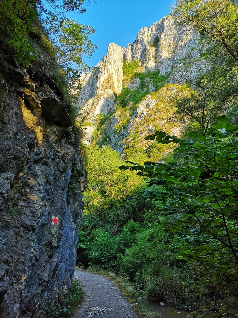 hiking in the Torda Gorge, Transylvania, Romania